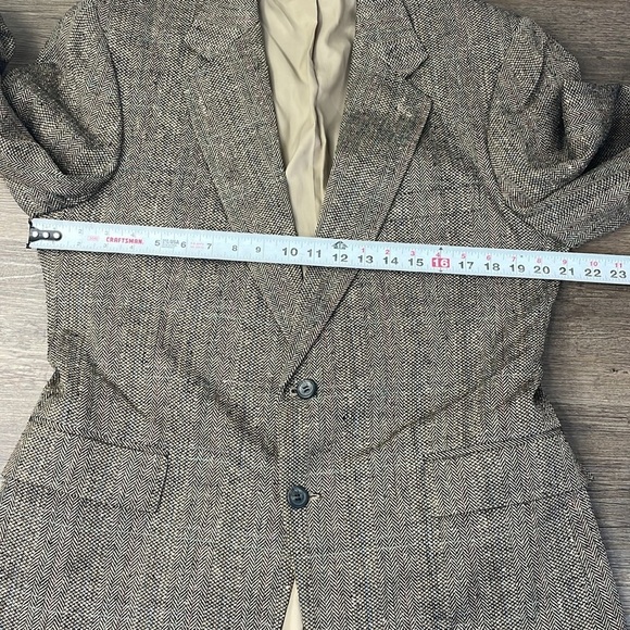 Vintage Foreman & Clark Men’s Tweed Brown Sport Coat, Suit Jacket, size 42R - Picture 2 of 10